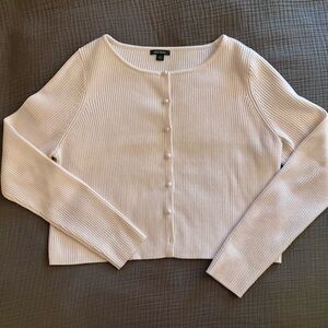 NWOT White/Cream Cardigan with Pearl Buttons